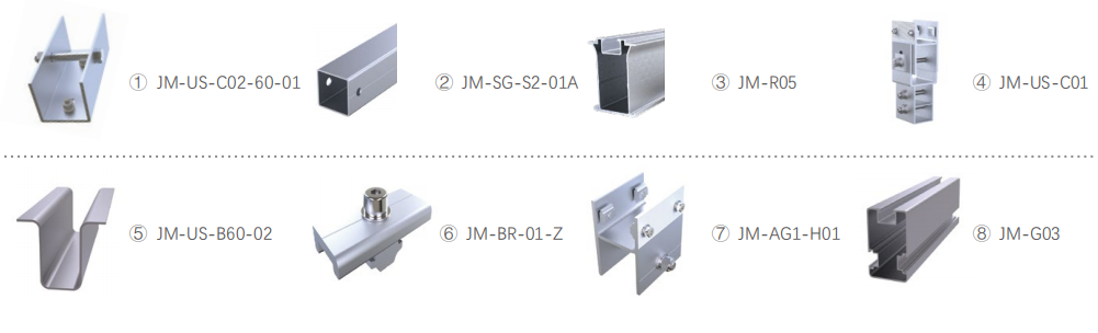  U-shaped Pole Ground Solar Mounting Systems