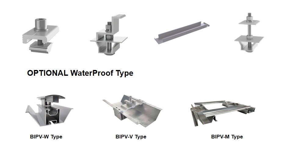 BIPV Roof Solar  PV Mounting System