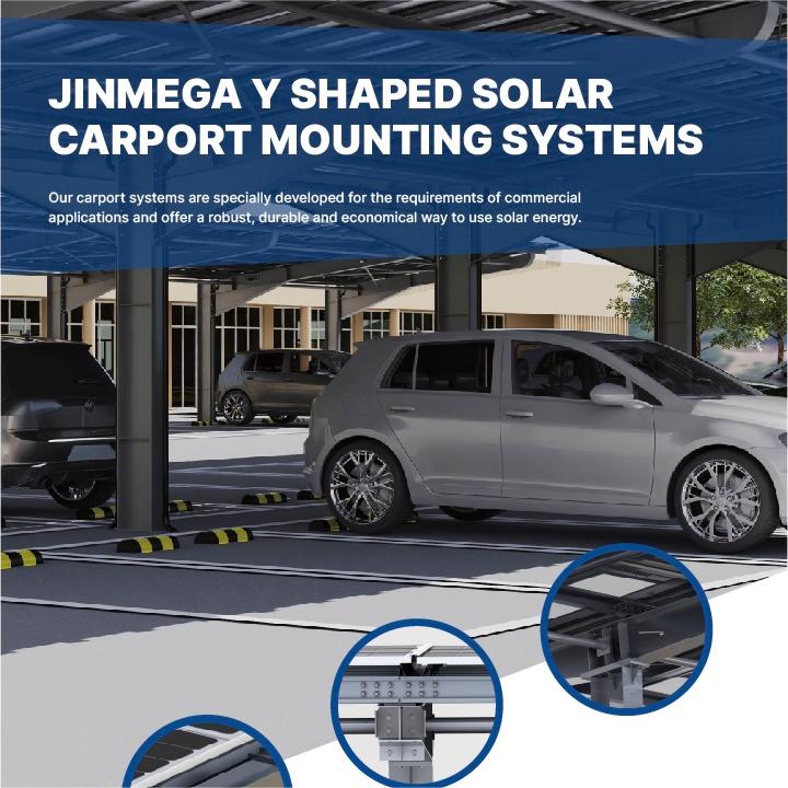 製品紹介｜JinMega Y字型ソーラーカーポート取り付けシステム